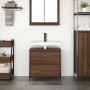 Mueble de baño con lavabo y cajones roble marrón 60x34,5x60 cm by , bathroom vanities - Ref: Foro24-861886, Price: 68,22 €, D...