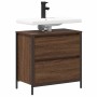 Mueble de baño con lavabo y cajones roble marrón 60x34,5x60 cm by , bathroom vanities - Ref: Foro24-861886, Price: 68,22 €, D...