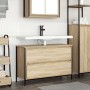 Mueble de baño con lavabo y cajones roble Sonoma 90x34,5x60 cm von , Badezimmerwaschtische - Ref: Foro24-861878, Preis: 78,92...