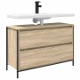 Mueble de baño con lavabo y cajones roble Sonoma 90x34,5x60 cm von , Badezimmerwaschtische - Ref: Foro24-861878, Preis: 78,92...
