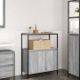 Mueble de baño con estantes gris Sonoma 76,5x35x95 cm by , bathroom vanities - Ref: Foro24-861920, Price: 79,22 €, Discount: %