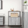 Mueble de baño con estantes gris Sonoma 76,5x35x95 cm by , bathroom vanities - Ref: Foro24-861920, Price: 79,22 €, Discount: %
