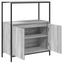 Mueble de baño con estantes gris Sonoma 76,5x35x95 cm by , bathroom vanities - Ref: Foro24-861920, Price: 79,22 €, Discount: %
