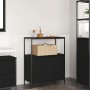 Mueble de baño con estantes roble negro 76,5x35x95 cm by , bathroom vanities - Ref: Foro24-861917, Price: 81,59 €, Discount: %