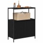 Mueble de baño con estantes roble negro 76,5x35x95 cm by , bathroom vanities - Ref: Foro24-861917, Price: 81,59 €, Discount: %