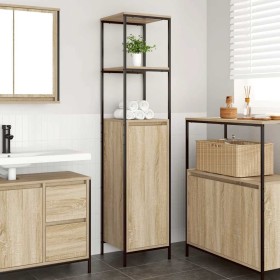 Mueble de baño con estantes roble Sonoma 36x35x165 cm von , Badezimmerwaschtische - Ref: Foro24-861908, Preis: 72,85 €, Rabat...