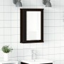 Armario con espejo para baño de madera roble negro 42x12x60 cm by , bathroom vanities - Ref: Foro24-862231, Price: 50,89 €, D...