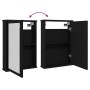 Armario con espejo para baño de madera roble negro 42x12x60 cm by , bathroom vanities - Ref: Foro24-862231, Price: 50,89 €, D...