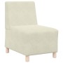 Sillón de terciopelo color crema 55 cm by , Sofas - Ref: Foro24-4108487, Price: 121,24 €, Discount: %