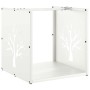 Leñero blanco 40x40x40 cm Acero laminado en frío von , Brennholztaschen und -halter - Ref: Foro24-864244, Preis: 48,94 €, Rab...