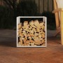 Leñero blanco 40x40x40 cm Acero laminado en frío von , Brennholztaschen und -halter - Ref: Foro24-864244, Preis: 48,94 €, Rab...