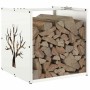 Leñero blanco 40x40x40 cm Acero laminado en frío von , Brennholztaschen und -halter - Ref: Foro24-864244, Preis: 48,94 €, Rab...