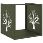 Leñero verde oliva 40x40x40 cm Acero laminado en frío von , Brennholztaschen und -halter - Ref: Foro24-864246, Preis: 48,98 €...