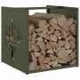 Leñero verde oliva 40x40x40 cm Acero laminado en frío von , Brennholztaschen und -halter - Ref: Foro24-864246, Preis: 48,98 €...