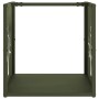 Leñero verde oliva 40x40x40 cm Acero laminado en frío von , Brennholztaschen und -halter - Ref: Foro24-864246, Preis: 48,98 €...