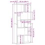 Estantería de madera de roble negro 67x24x161 cm von , Bücherregale und Regale - Ref: Foro24-862485, Preis: 86,59 €, Rabatt: %