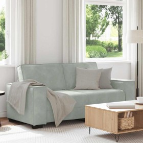 Sofá de 2 plazas de terciopelo gris claro 140 cm by , Sofas - Ref: Foro24-4105020, Price: 205,06 €, Discount: %
