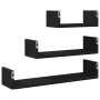 Estantes de pared 3 uds. Madera de ingeniería de roble negro von , Regale und Regale - Ref: Foro24-862405, Preis: 20,76 €, Ra...