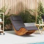 Tumbona mecedora con cojín de madera maciza de acacia von , Liegen - Ref: Foro24-4103883, Preis: 209,54 €, Rabatt: %