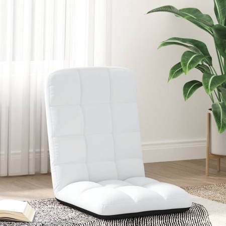 Silla de suelo plegable de tela blanca 71x51x62 cm de , Sillas de suelo - Ref: Foro24-4019743, Precio: 64,03 €, Descuento: %