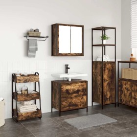Set de muebles baño 2 pzas madera contrachapada roble ahumado von , Badezimmermöbel - Ref: Foro24-3328366, Preis: 123,26 €, R...