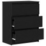 Aparador roble negro 60x35x76 cm Madera de ingeniería de , Aparadores - Ref: Foro24-862493, Precio: 94,31 €, Descuento: %