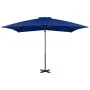 Cantilever umbrella with light blue aluminum pole 250x250cm by vidaXL, Umbrellas - Ref: Foro24-46987, Price: 95,74 €, Discoun...