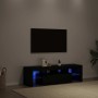Mueble de TV con luces LED roble negro 140x36,5x40 cm von , TV-Möbel - Ref: Foro24-862030, Preis: 104,99 €, Rabatt: %