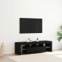 Mueble de TV con luces LED roble negro 140x36,5x40 cm von , TV-Möbel - Ref: Foro24-862030, Preis: 104,99 €, Rabatt: %