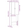 Mueble para lavadora roble negro 64x25,5x190 cm von , Zubehör für Waschmaschinen und Trockner - Ref: Foro24-862064, Preis: 96...