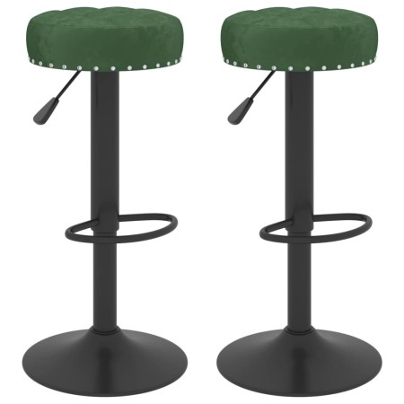 Taburetes de cocina 2 unidades terciopelo verde oscuro de , Taburetes de cocina - Ref: Foro24-332998, Precio: 104,02 €, Descu...