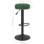 Taburetes de cocina 2 unidades terciopelo verde oscuro de , Taburetes de cocina - Ref: Foro24-332998, Precio: 104,02 €, Descu...