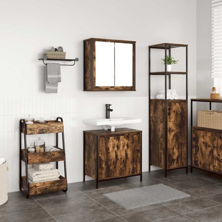 Set de muebles baño 2 pzas madera contrachapada roble ahumado von , Badezimmermöbel - Ref: Foro24-3328391, Preis: 115,77 €, R...