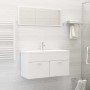 2-teiliges Badezimmermöbelset aus weißem Sperrholz von vidaXL, Badezimmermöbel - Ref: Foro24-804800, Preis: 72,90 €, Rabatt: %