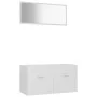 2-teiliges Badezimmermöbelset aus weißem Sperrholz von vidaXL, Badezimmermöbel - Ref: Foro24-804800, Preis: 72,03 €, Rabatt: %