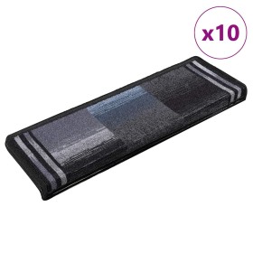Alfombrilla escalera autoadhesivas 10uds negro y gris 65x21x4cm by , Stair mats - Ref: Foro24-149843, Price: 58,25 €, Discoun...