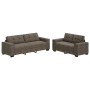 Set de Sofá de 2 Piezas con Cojines en Cuero Sintético Gris Oscuro by , Sofas - Ref: Foro24-3324720, Price: 513,83 €, Discoun...