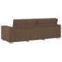 Sofá de 3 plazas Marrón 180 cm Tela de , Sofás - Ref: Foro24-4104994, Precio: 265,63 €