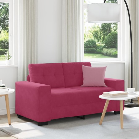 Sofá Loveseat Rojo Vino 120 cm de Terciopelo by , Sofas - Ref: Foro24-4105114, Price: 218,37 €, Discount: %