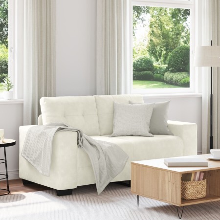 Sofá Loveseat Crema 120 cm de Terciopelo de , Sofás - Ref: Foro24-4105118, Precio: 216,29 €, Descuento: %