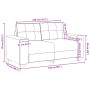 Sofá Loveseat Crema 120 cm de Terciopelo de , Sofás - Ref: Foro24-4105118, Precio: 216,29 €, Descuento: %