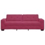 Sofá de 3 plazas Rojo Vino 180 cm de Terciopelo von , Sofas - Ref: Foro24-4105138, Preis: 256,87 €, Rabatt: %