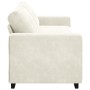 Sofá de 3 plazas en crema de 180 cm de terciopelo by , Sofas - Ref: Foro24-4105142, Price: 263,85 €, Discount: %