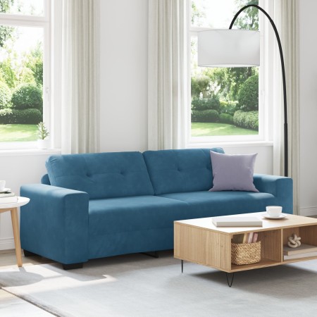 Sofá de 3 Plazas Azul 180 cm de Terciopelo by , Sofas - Ref: Foro24-4105143, Price: 263,70 €, Discount: %