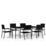 Juego de comedor para jardín 7 piezas negro von , Gartensets - Ref: Foro24-3099593, Preis: 392,21 €, Rabatt: %