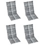 Sillas de jardín reclinables 4 uds madera maciza acacia cojines by , Garden chairs - Ref: Foro24-3065361, Price: 334,69 €, Di...