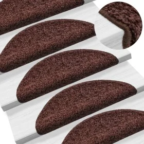 Stair mats 10 units brown 56x17x3 cm by vidaXL, Stair mats - Ref: Foro24-149805, Price: 52,09 €, Discount: %