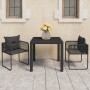 Set de comedor de jardín de 3 piezas PVC ratán negro by , Garden sets - Ref: Foro24-3060100, Price: 302,00 €, Discount: %