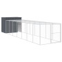 Caseta perros con corral acero galvanizado gris 214x865x181 cm de , Casetas para perros - Ref: Foro24-3189134, Precio: 793,91...