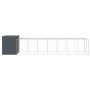 Caseta perros con corral acero galvanizado gris 214x865x181 cm de , Casetas para perros - Ref: Foro24-3189134, Precio: 793,91...